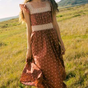 NWT Christy Dawn Polly Dress in Oatstraw Red